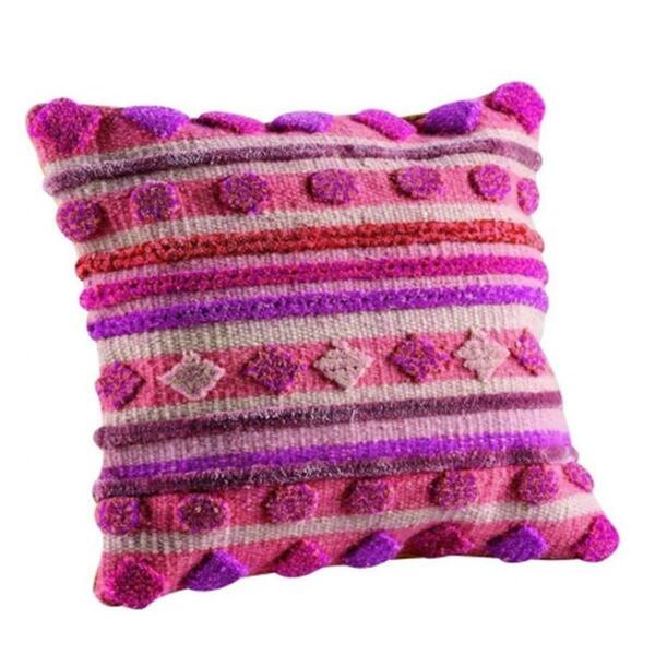 Mat The Basics Elda Pink Square Cushions- 16 x 16 in. CUSELDPIN161600